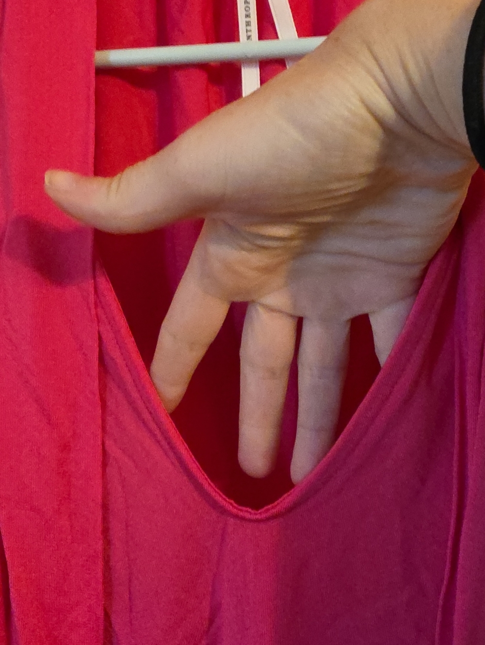 Anthropologie Hot Pink Tie Neck Sleevless  Blouse. In EUC - Picture 4 of 7